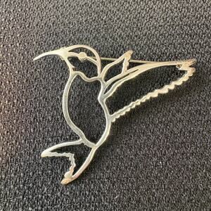 Vintage  Signed '96 B.W. 925 Hummingbird  Brooch